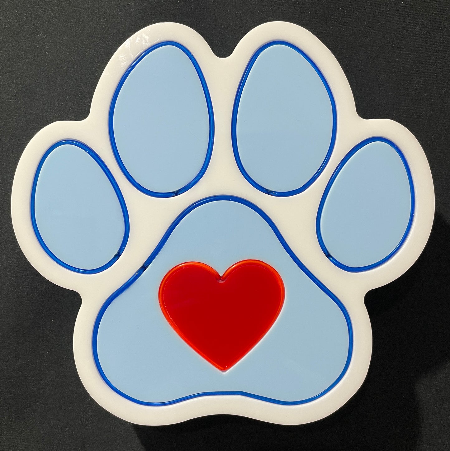 Paw Print Neon Art