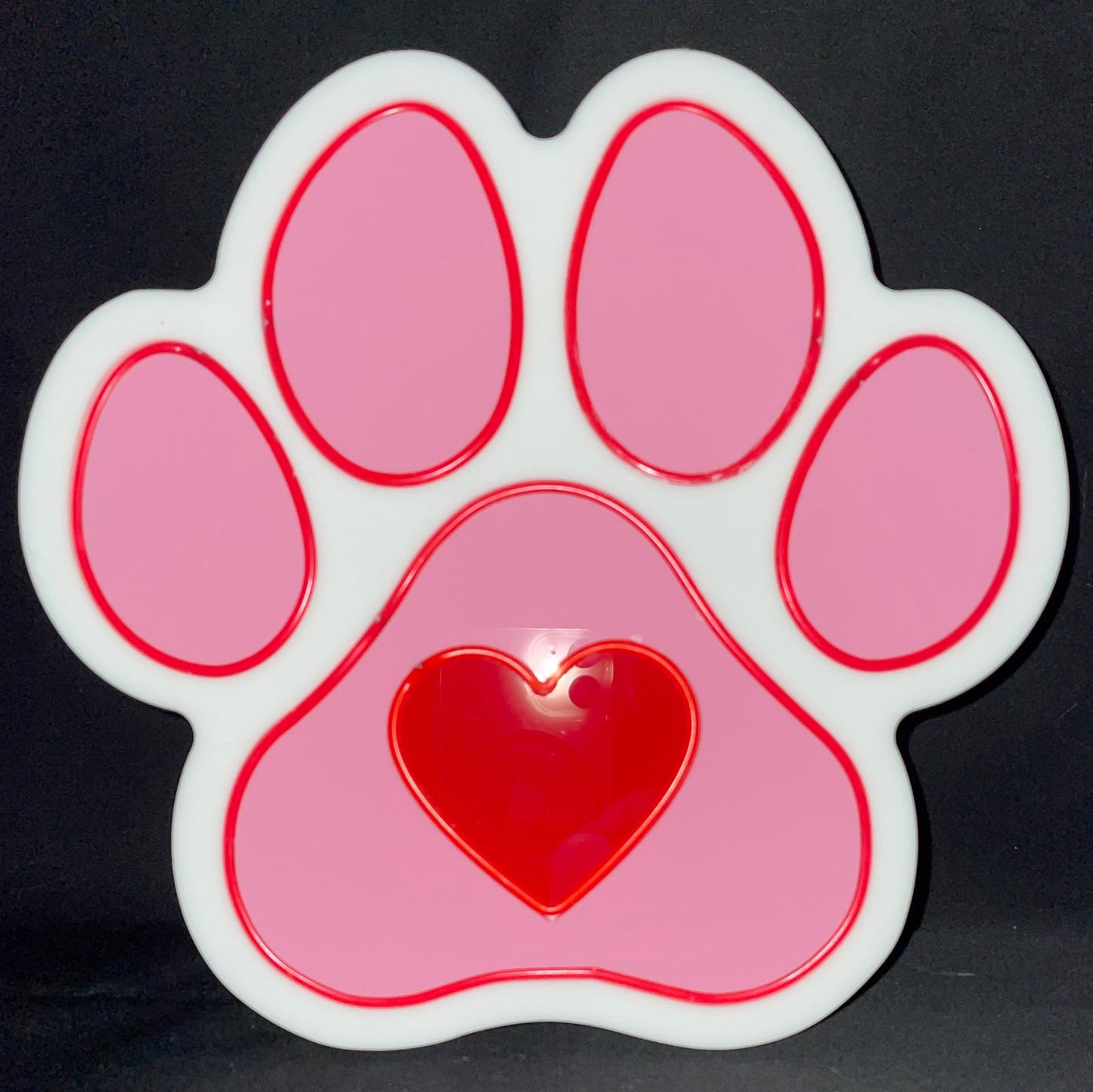 Paw Print Neon Art