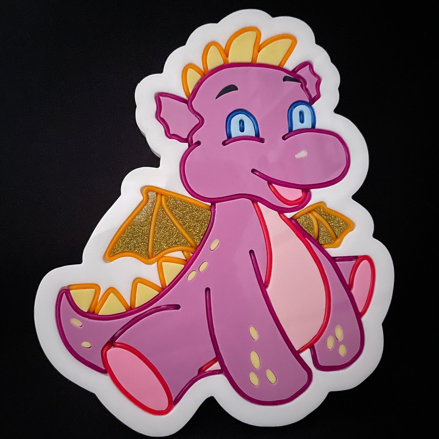 Baby Dragon Neon Art